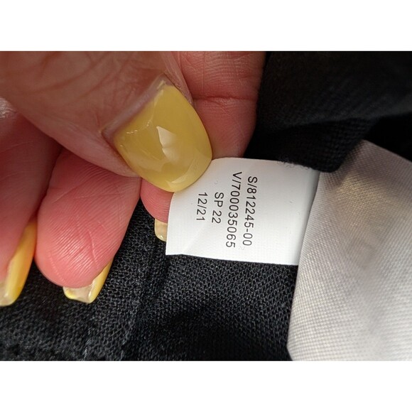 Banana Republic Button Front Linen Blend Black Skirt Size 16 Preppy Academia - Picture 9 of 11